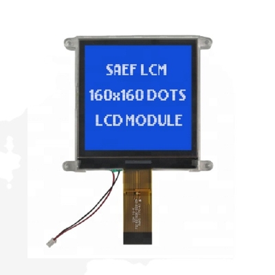 Blue Backlight LED 28x64 COG Dot Matrix LCD Display Module Dengan Antarmuka FPC