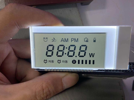 Tn 7 Segmen LCD Tampilan 12 O Jam positif Monochrome Transmissive Lcd Module Karakter transparan untuk jam