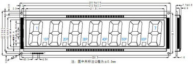 Serial 7 Segmen Modul Layar LCD STN 7 Mode Transmissive Polarizer