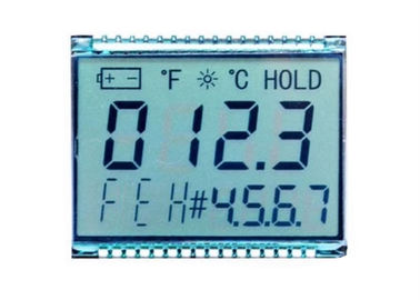 Kustom 4 Digit 7 Segmen Tampilan Numerik TN Layar LCD Reflektif Untuk Konektor Pin Meter