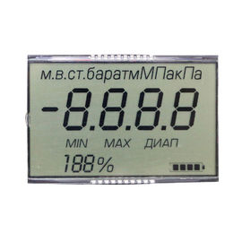 Segmen OEM HTN LCD Display Monokrom Reflektif Polarizer Jenis Konektor Pin Logam