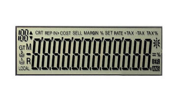 Layar Tampilan LCD Monokrom TN Alfanumerik Resolusi Tinggi Untuk Kalkulator