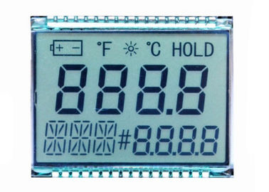 Kustom 4 Digit 7 Segmen Tampilan Numerik TN Layar LCD Reflektif Untuk Konektor Pin Meter