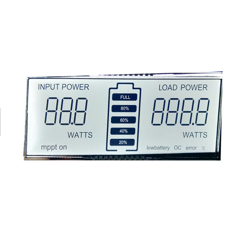 Monochrome Small 6'Clock Positive TN 50 Pin Lcd Display 6 Digit 7 Segment