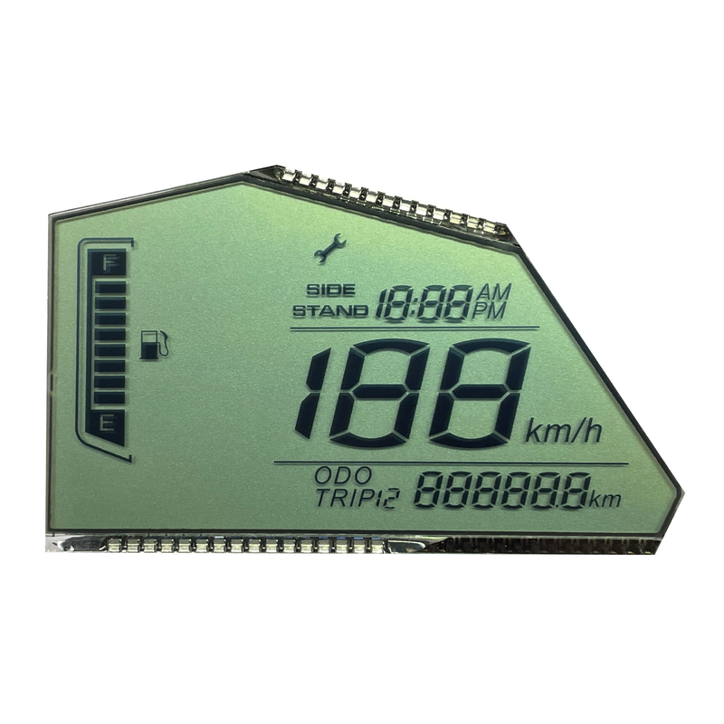 5.0 V Prositive HTN LCD Display Segment Code Screen Panel Instrumen Kecepatan yang dapat disesuaikan