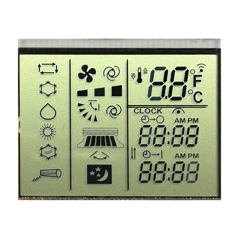 3.0 V Positif Reflektif TN Segmen LCD AC Remote Control Kontrol Suhu