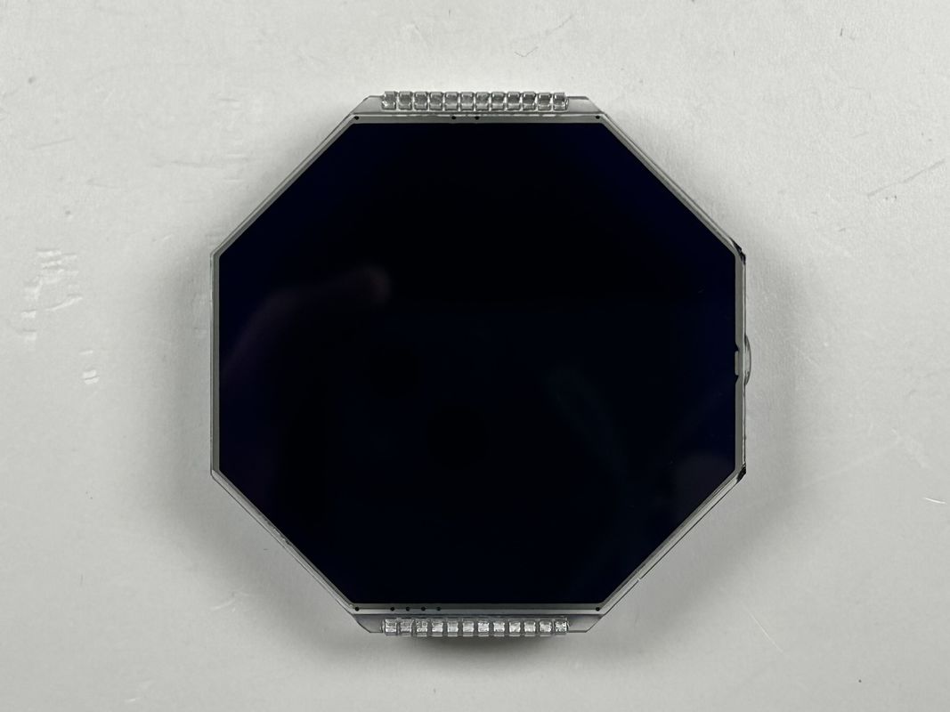 Display Matrix HTN LCD yang disesuaikan delapan bentuk monokrom 7 segmen layar LCD grafis untuk instrumen sepeda motor