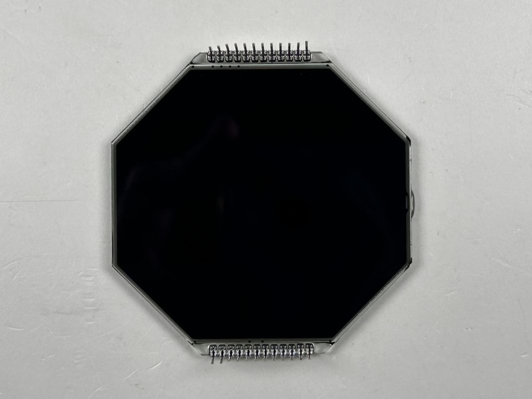 Display Matrix HTN LCD yang disesuaikan delapan bentuk monokrom 7 segmen layar LCD grafis untuk instrumen sepeda motor