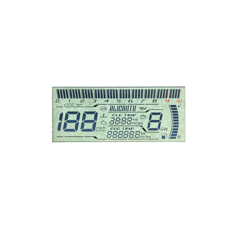 Produsen Murah Custom HTN LCD Display Delapan Bentuk Monochrome 7 Segmen Graphic LCD Screen Untuk Instrumen Sepeda Motor