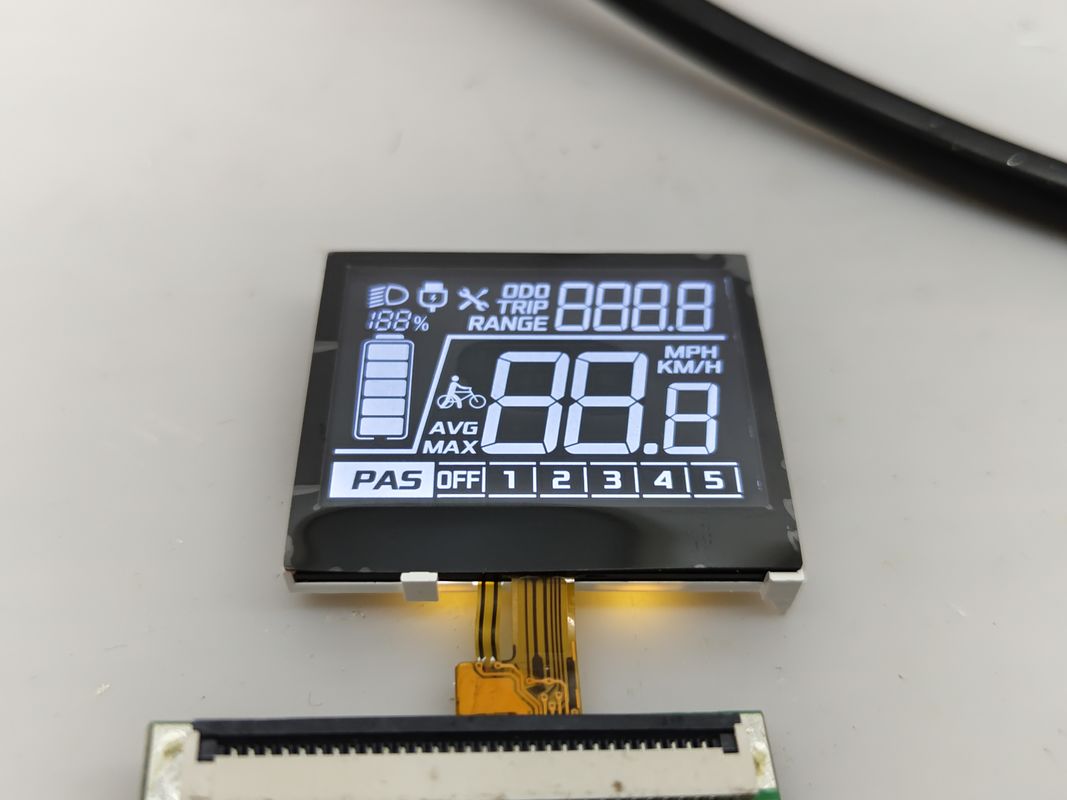 Pabrik Penjualan 7 Segmen VA COG Modul LCD Disesuaikan Negatif Untuk Sepeda Listrik