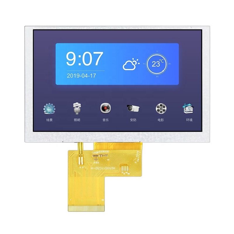 Layar LCD TFT IPS 7 Inci Kelas Industri Kustom OEM ODM Mendukung Tampilan LCD TFT