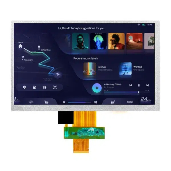 Modul Tampilan TFT Kustom dengan Antarmuka Sentuh RGB/LVDS Panel LCD 7 Inci Dukungan OEM ODM Tampilan 7 Inci