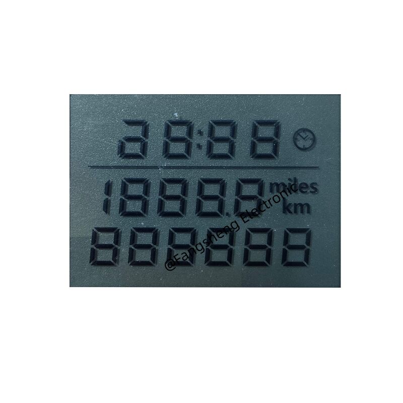 Layar LCD Kustom untuk Sepeda Motor TN LCD Heat Seal Connector Speedometer Segmen Layar LCD Dukungan OEM