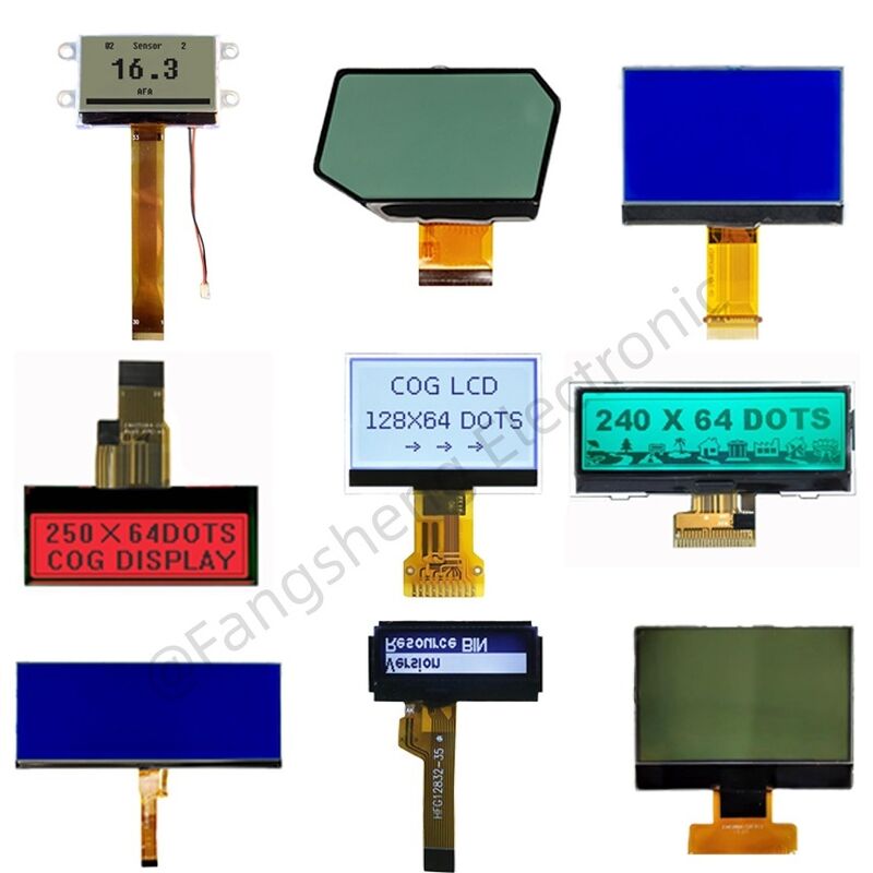OEM COG LCD 128x64 192x64 240x128 COG LCD Pabrik ST7567 COG Display untuk Kontrol Industri