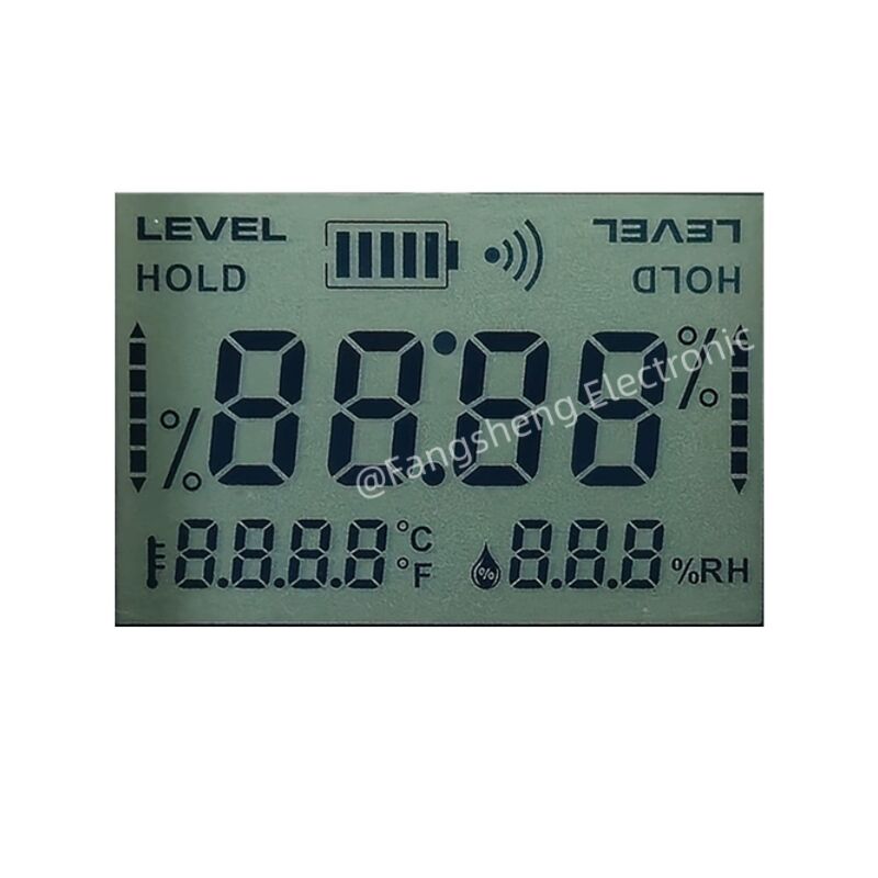 LCD Segmen Positif TN Kustom untuk Termometer dan Higrometer Panel Layar LCD Segmen Positif Reflektif Pabrik TN STN FSTN