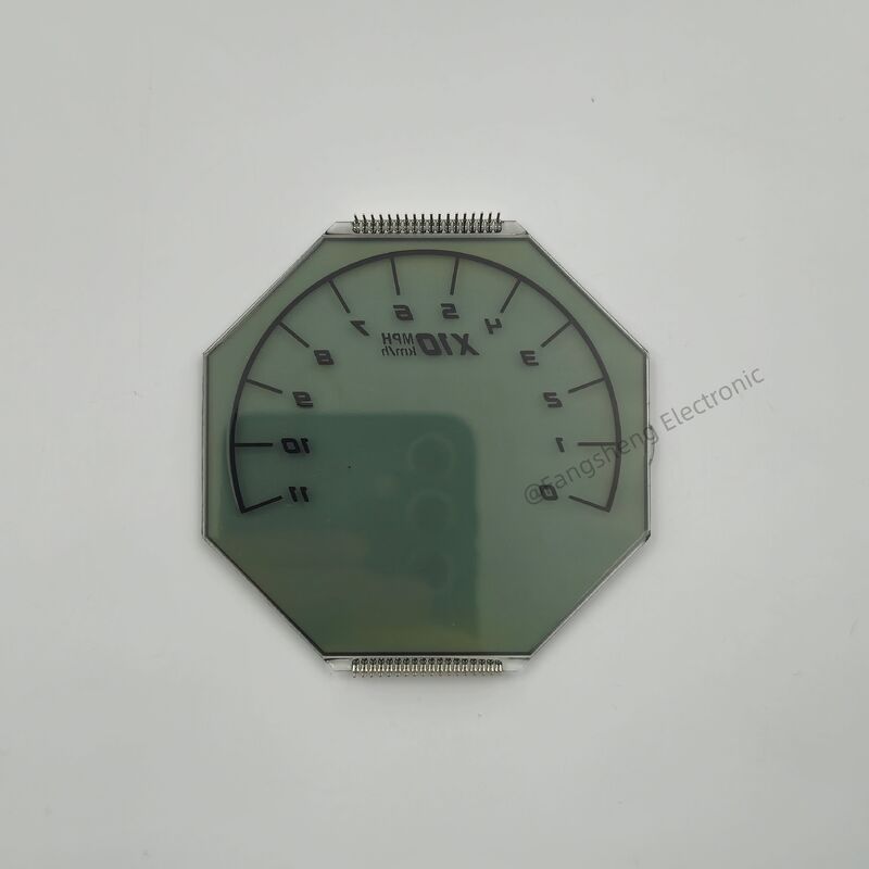 Custom Irregularly Shaped HTN Display Screen For Motorcycles 6 O'CLOCK 7 Segment Lcd Glass Panels