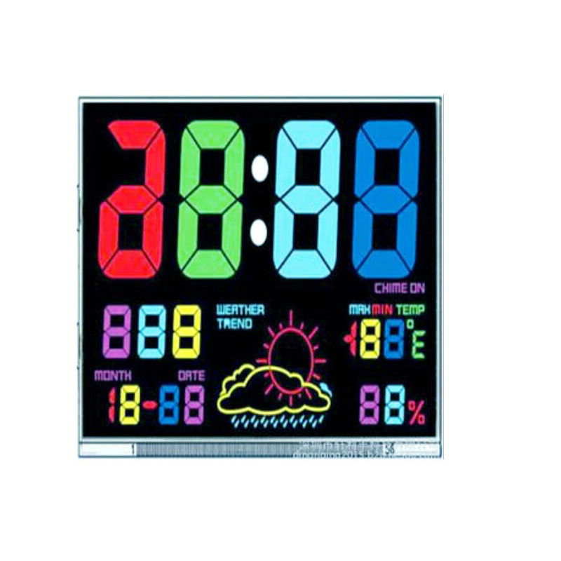 7 Segmen Layar LCD VA Untuk Peralatan Medis, Glukosa Darah Meteran Lcd Panel