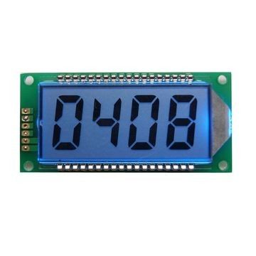 4 Digit 7 Segmen Warna Layar LCD VA Dengan Desain Kustom Pencetakan Sutra