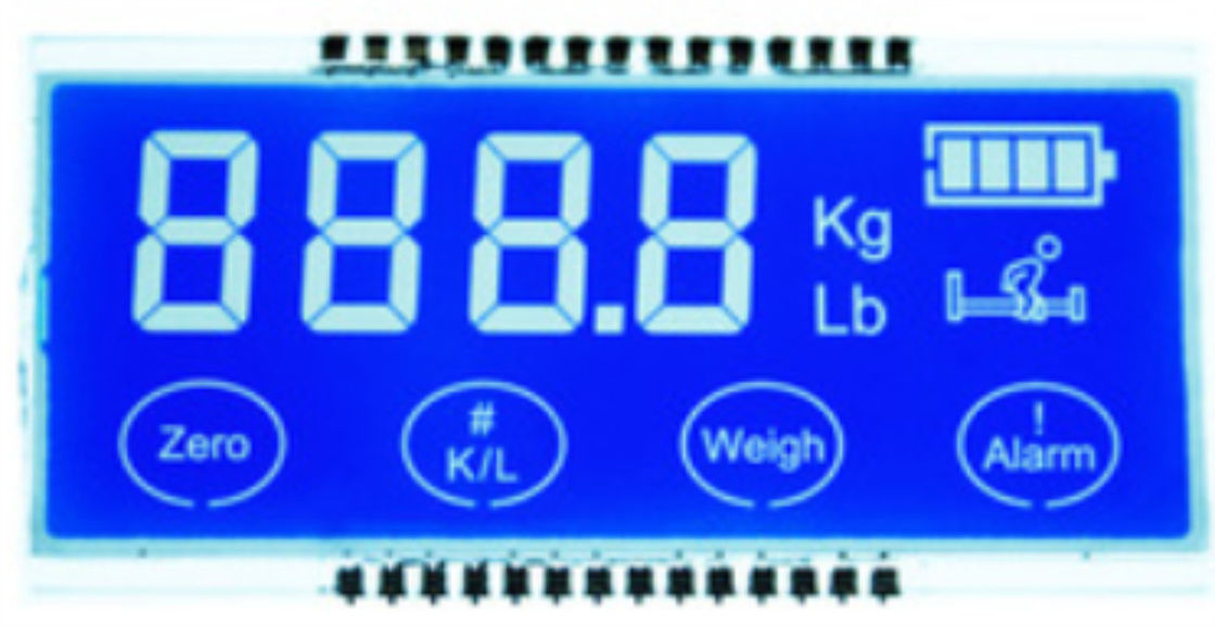 Layar LCD TN / STN / HTN Mode Positif 2.8V Dengan Pin / Konektor Karet