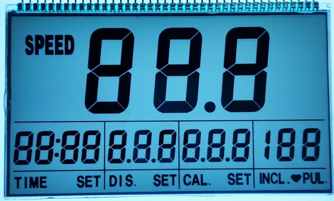 6 Jam Transparan STN LCD Display Digit Positif 7 Segmen Untuk Menjalankan Mesin