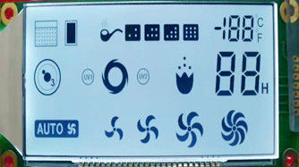 Kaca Transflektif HTN LCD Display Panel Segmen Positif Untuk Mesin Cuci
