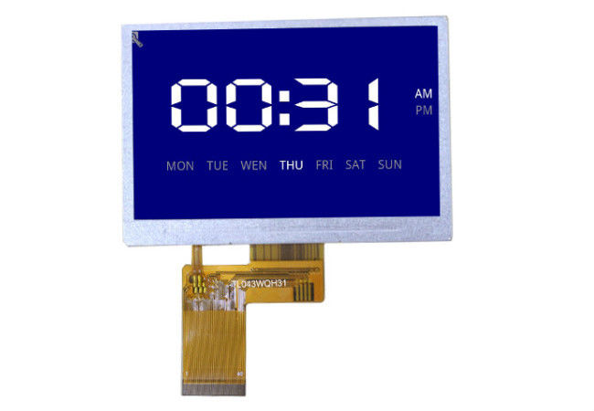 4.3 Inch 480 * 272 TFT LCD Panel Layar Sentuh Resistif 24 bit Untuk Industri