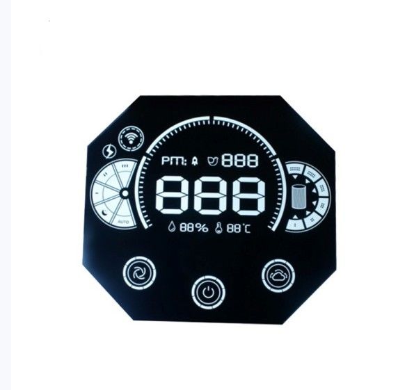 Modul Tampilan Lcd VA Tampilan Lcd Segmen Disesuaikan, Layar Tampilan Negatif Lcd Bulat, Modul Lcd Digit 14 Segmen
