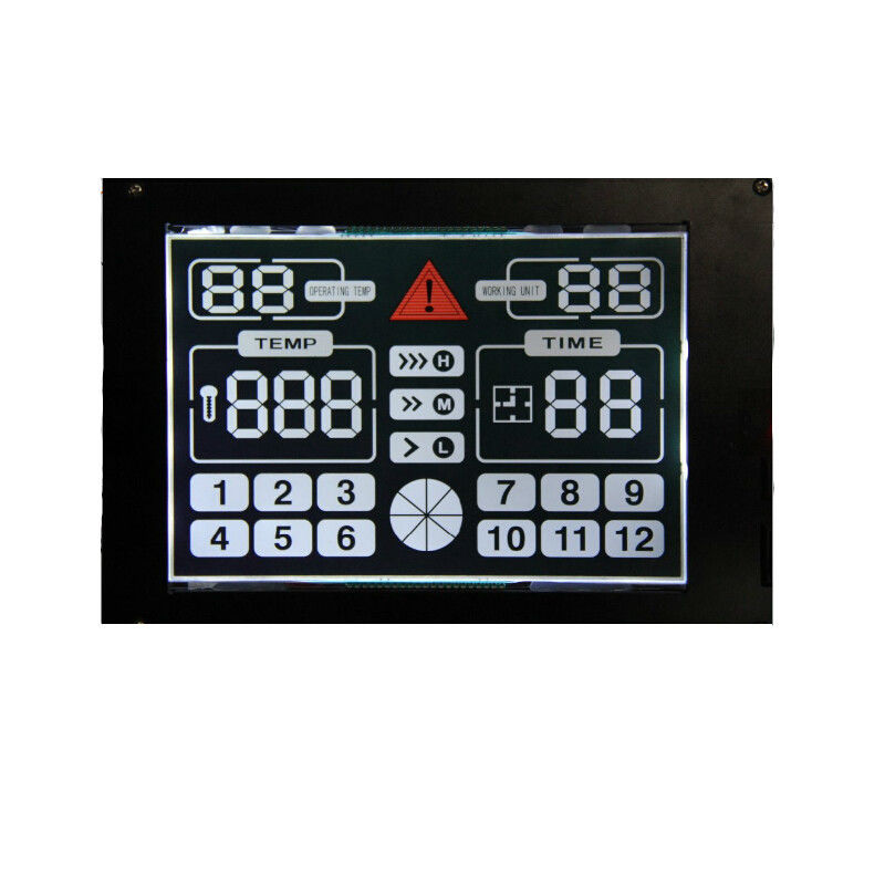 7 Segmen Layar LCD / Modul LCD Persegi LCD Negatif VA Untuk Termostato Controller