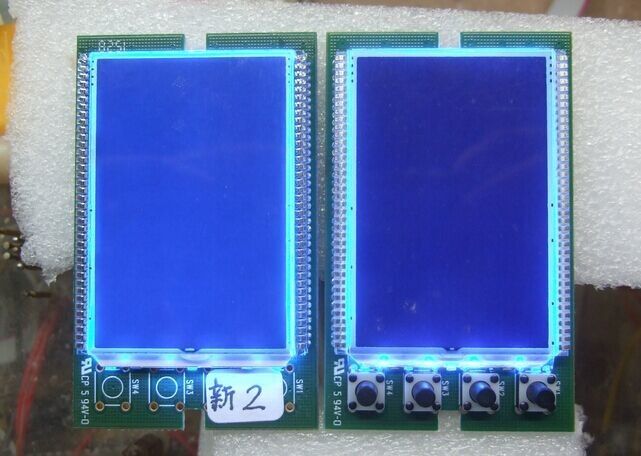 Layar LCD 7 Segmen Disesuaikan HTN Negatif Lcd Layar Biru Backgound Untuk Sport Equiment