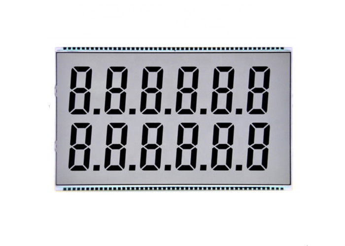 Layar Lcd TN Layar Kustom Lcd Digit 7 Segmen Layar Lcd Layar Transparan Monokrom Panel Lcd Untuk Dasbor Bahan Bakar