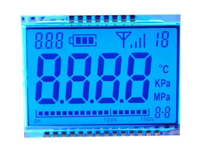 Digit 7 Segment TN Reflective LCD Display Ukuran Khusus Untuk Meter 3.3V