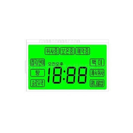 Ukuran Kustom 7 Segmen Layar Persegi HTN LCD Display 12 Metode Mengemudi Statis PIN