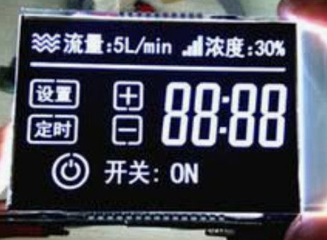 Modul Tampilan LCD Segmen 7 Monokrom Kustom VA Type. Tampilan LCD Kontras Tinggi Dengan Backlight LED Putih