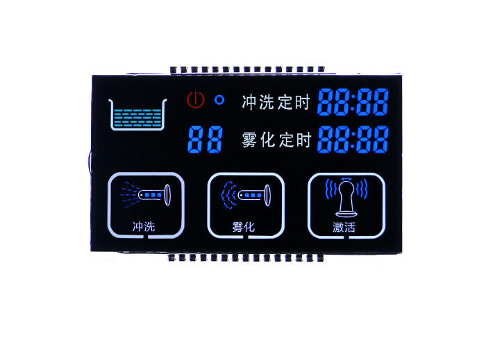 Pin Interface Modul Layar Lcd Kontras Tinggi VA Panel Layar Negatif 3.3V 7 Segmen Layar Lcd