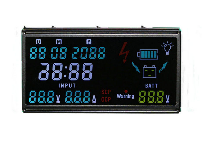 Pin Interface Modul Layar Lcd Kontras Tinggi VA Panel Layar Negatif 3.3V 7 Segmen Layar Lcd
