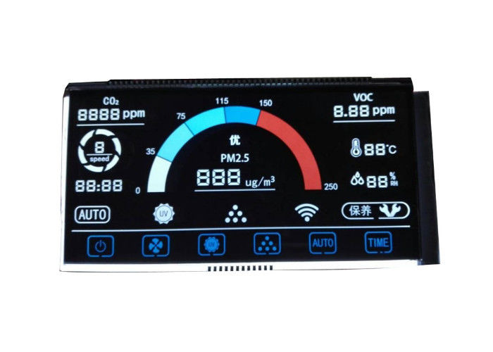 Layar Tampilan Lcd VA Kustom 14 Modul Lcd Segmen Modul Layar Negatif Digit 7 Segmen Lcd