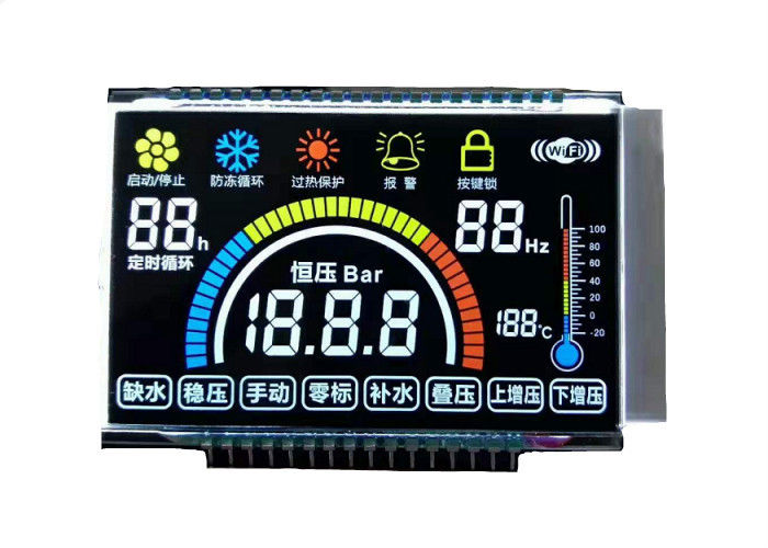 Layar Tampilan Lcd VA Kustom 14 Modul Lcd Segmen Modul Layar Negatif Digit 7 Segmen Lcd