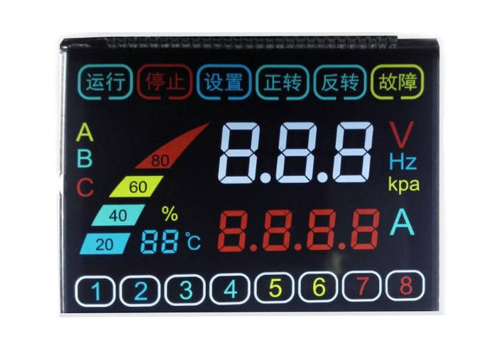 Konektor Pin Layar LCD Monokrom Ukuran Kustom Layar VA Hitam Putih