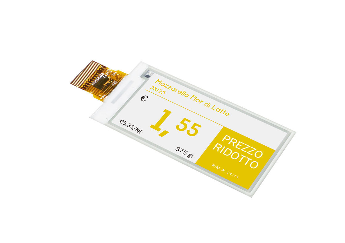 2.13 ″ 122RGB * 250 E Tampilan Tinta Untuk Label Harga Elektronik