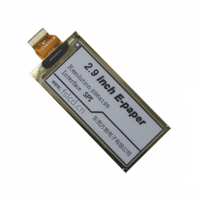 2.9 Inch 128x296 0.226 * 0.227 Modul Tampilan Tinta Pixel Pitch E.