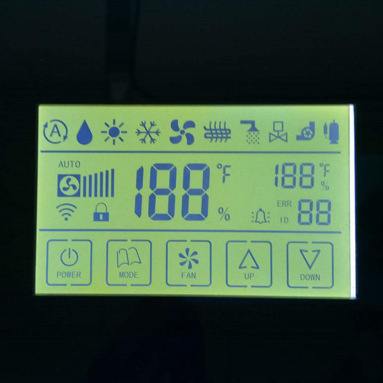Segmen Lcd Desain Kustom Layar Lcd FSTN / TN, Konektor Zebra Trans-missive Monochrome Lcd play untuk Water Meter