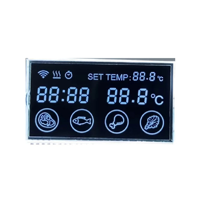 Hitam Layar Ukuran Kustom Digit Layar Lcd VA Layar Lcd Monokrom Kustom