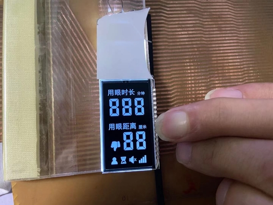 Custom Negative VA 12 O ClockLcd Display Transmissive Digit Graphic LCD Glass Panel Untuk Lampu Meja