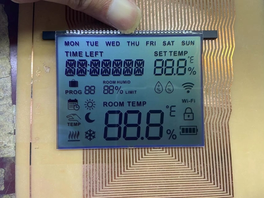 Positif Digit FSTN LCD Screen 6 O Clock Display Transmissive Custom TN Lcd Module Untuk Termostat