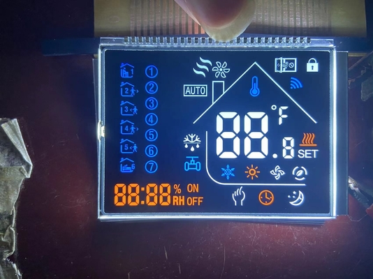 Custom Negative 12 O Clock VA LCD Display Transmissive Digit Graphic Lcd Glass Va Panel Untuk Termostat