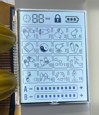 3.6V Positive Matrix HTN LCD Display Transmissive Graphic LCD Screen Untuk Mesin Pijat