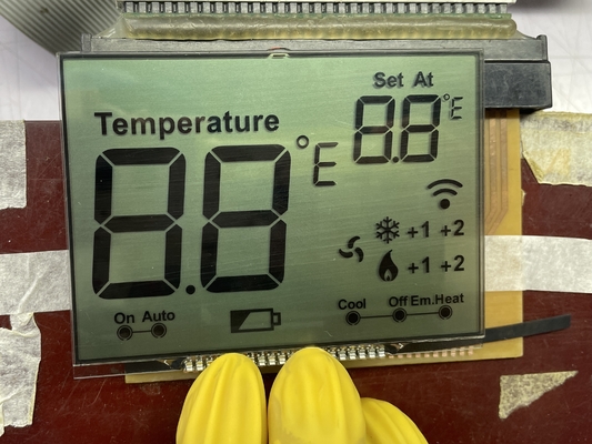 Positive Matrix HTN LCD Display Monochrome 7 Segmen Transmissive Graphic LCD Screen Untuk Termostat