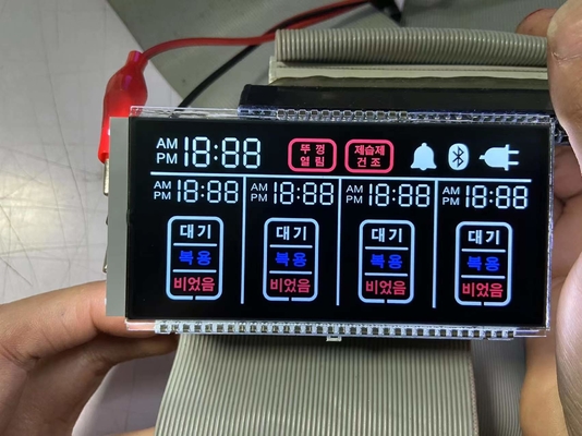 Custom Negative VA 6 O Clock LCD Display Transmissive Digit Graphic LCD Glass Va Panel Untuk Rumah Pintar