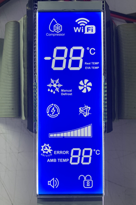 6 O Jam Negatif FPC Konektor Modul STN Positif Lcd Tampilan Ukuran Kecil Untuk Kulkas
