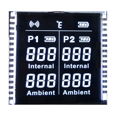 Harga Pabrik Custom Screen VA Segmen LCD Tampilan Warna PIN Putih Backlight Untuk Thermometer Makanan